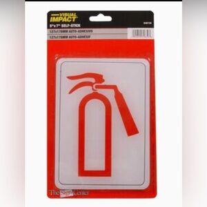 ‼️Hillman 5x7 Fire Extinquisher Sign, NWT, Red, OSHA approved. Office, Building